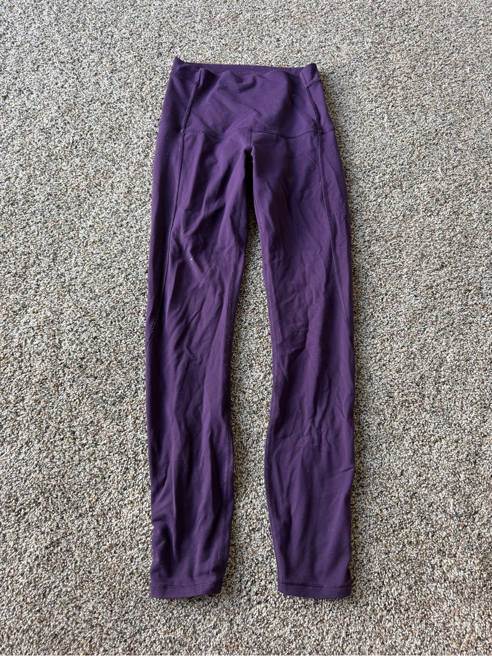 Lululemon Pure Practice Pants Size 4 Purple Lattice Crisscross Leggings Yoga